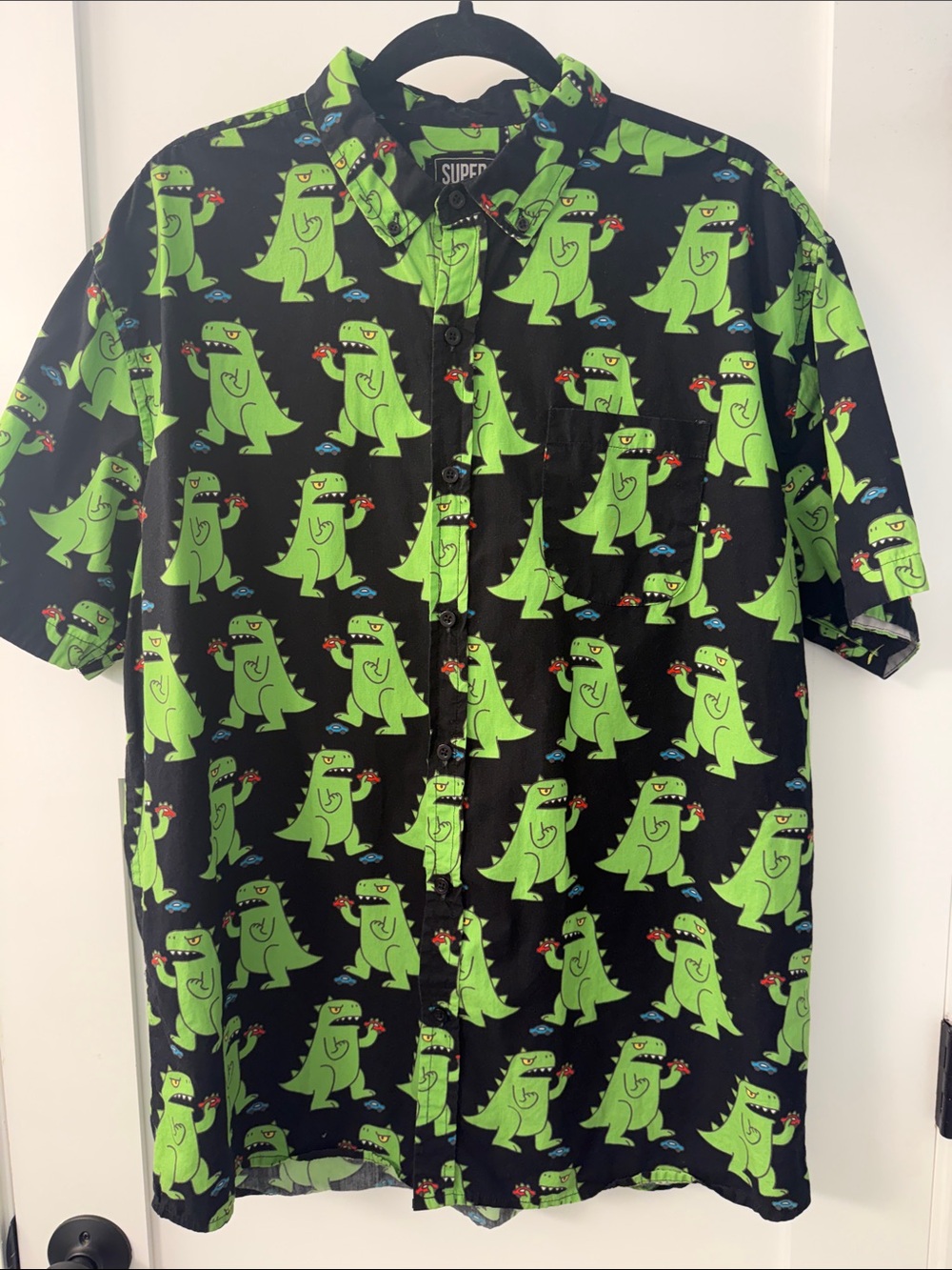 Super Massive Dinosaur Print Short-Sleeve Shirt